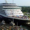 Giant cruise ship passes through the Panama Canal