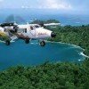 A Nature Air flight cruises over the Costa Rican coast