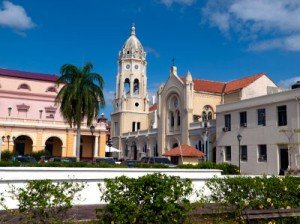 A view of the town square in Casco Viejo Panama