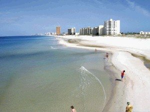 The beautiful white sands of Playa Bonita, Panama