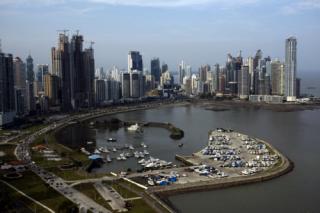 Panama City, Panama has numerous modern high rises that have spectaular views of Panama Bay