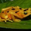 Panama celebrated the golden frog on Tuesday (August 14). A golden frog rests on a leaf.