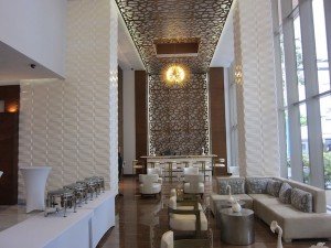 A View of the Front Lobby of the new Waldorf Astoria in Panama City, Panama