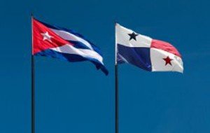 cuba panama flags