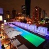 The pool of the rooftop bar of Manrey Hotel in Panama