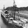 SS Ancon enters the Panama Canal on August 15, 1914